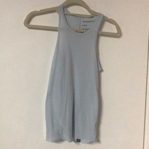 Good hYOUman light blue tank. Never worn.